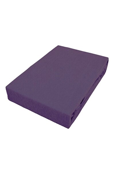 COM LIVING HOUSE Cearșaf de pat 220x220 cm bumbac ranforce mov închis