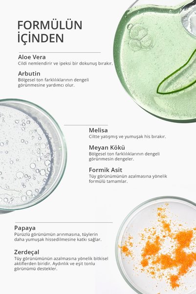 Lien Beaute Kraliçe Arı Tüy Azaltıcı Ton Eşitleyici ve Pürüzsüzleştirici Tüy Serum Roll On Noktasal Uygulama Formik Asit Papaya Zerdeçal