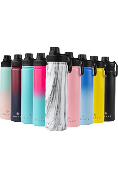 SOLARA Solarra 1L Water Bottle with Straw, 32oz Stainless Steel Water Bottle ...