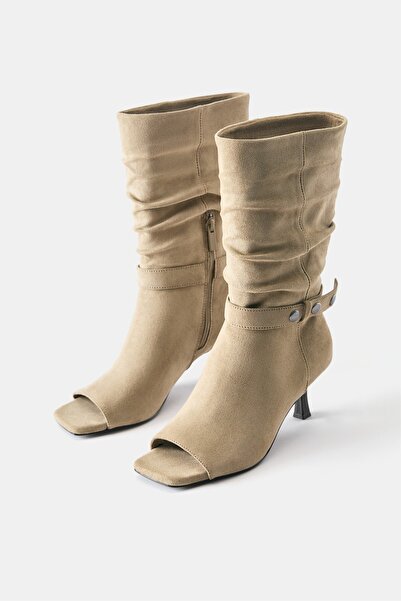 Pull & Bear Peep toe topuklu bot