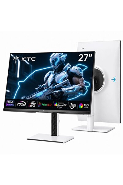 KTC M27T6S 27" 1Ms 200Hz 2K QHD HDR1000 QD-Mini LED IPS Oyun Monitörü