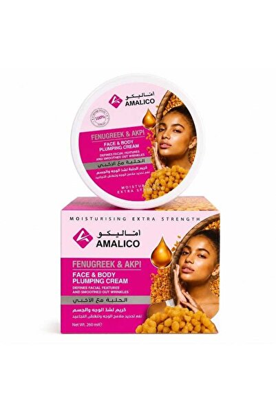 Amalico Fenugreek & Akpi Face & Body Plumping Cream, 260ml - Firming & Moistu...