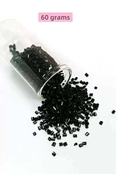 Mestore قطع خرز زجاجي 2 مم - 60 جرام - أسود - BNC360