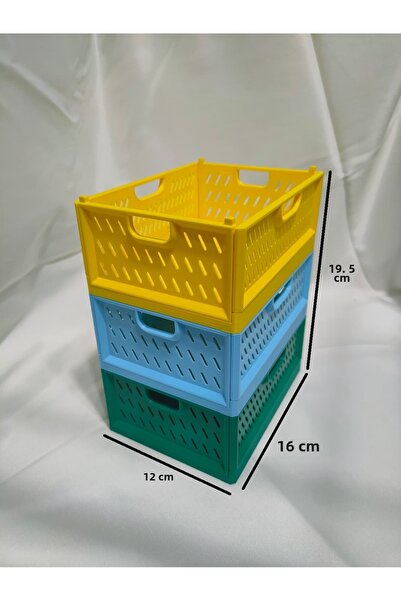 Devletli 3d سلة ديكور قابلة للطي لتنظيم الطاولة، مجموعة من 3 قطع