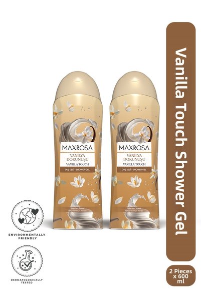 Maxrosa Vanilla Shower Gel 600 ml X 2 Pieces
