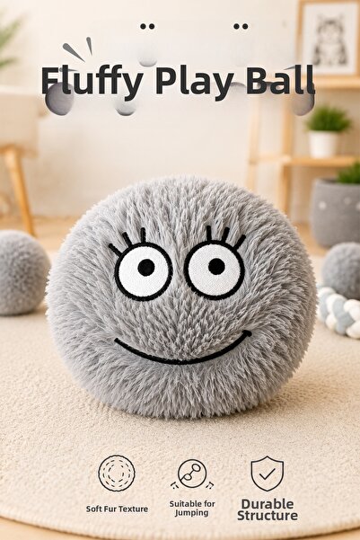 Nandy Kids Furry Play Ball Plush Soft Children's Toy 12 cm