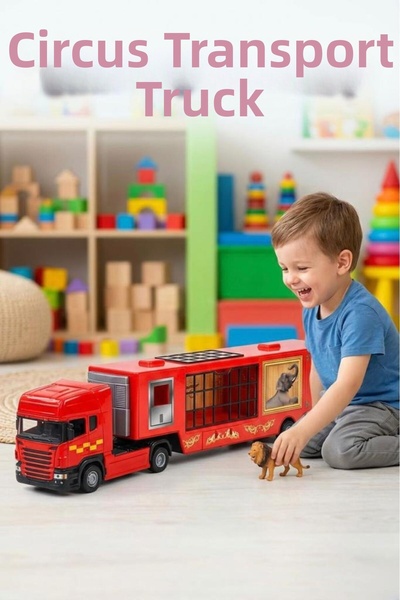 Tıfıl Toys Circus Transport Trim! 32cm Educational Card Toy Red Demonstration...