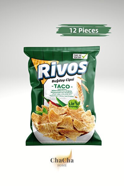 ChaCha Home Ri̇vos Wheat Chips - Taco - 56 Gr - 12 Pieces
