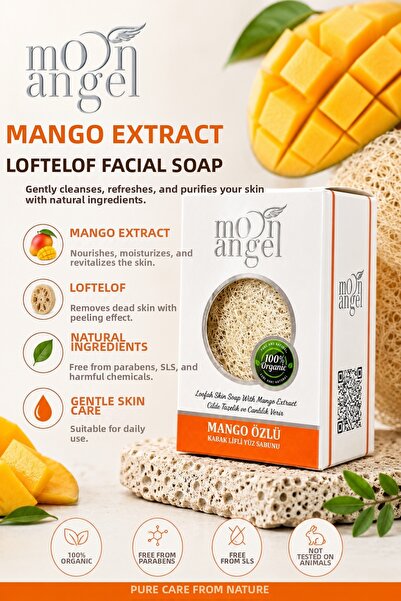 MOON ANGEL Pumpkin Fiber Soap with Mango Extract Moisturizing and Nourishing ...