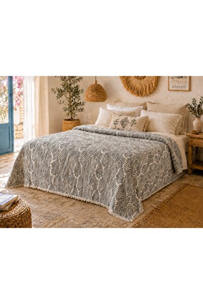 Sabia Daily 100% Cotton Muslin Pique 4 Layer Double Pique & Bedspread 230X250 cm - Reversible