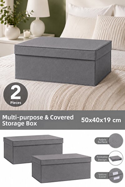 Meleni Home Set de 2 cutii organizatoare pentru depozitare - Cutie de depozit...