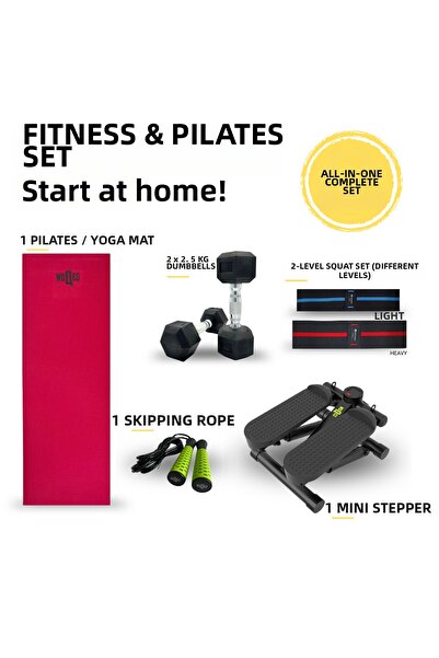 Rebuwo Set Pilates și Fitness – Pachet de echipamente sportive pentru acasă c...