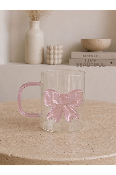 LEONEV Glass Cup with Bow 350 ml