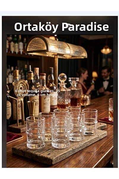 ORTAKÖYCENNETİ 6-Pack Boston Shot Glasses-35 Cc Volume 6 cm Length 5 cm Mouth...
