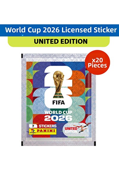 Panini حزمة ملصقات مرخصة من إصدار يونايتد لكأس العالم 2026 (20 قطعة) (إجمالي ...