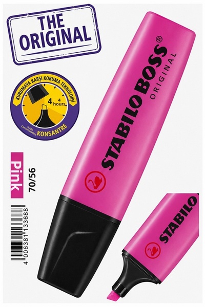 Artlantis Ροζ Φωσφοριζέ Στυλό 1 Τεμάχιο Γνήσιο Stabilio Boss 70/56 Στυλό Μαρκ...
