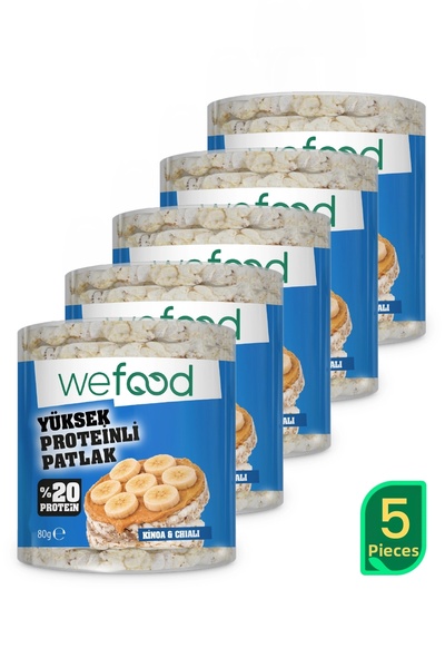 Wefood بروتين الكينوا 80 جرام، عبوة من 5 قطع