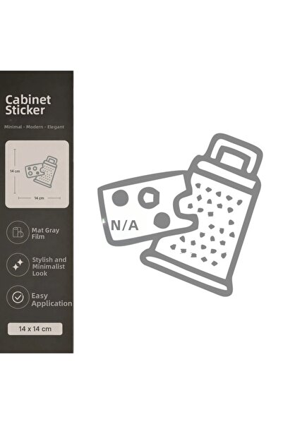 Reysa Tasarım Rende Matte Gray Decorative Foil Sticker 14X14 cm