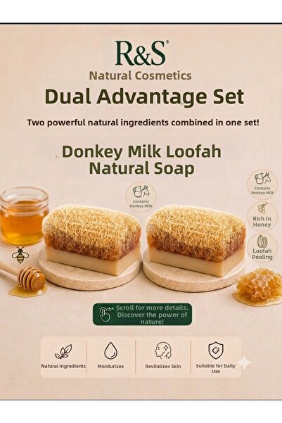 R&S Doğal Kozmetik Pumpkin Fiber Donkey Milk Honey Natural Soap 2-Pack Advant...