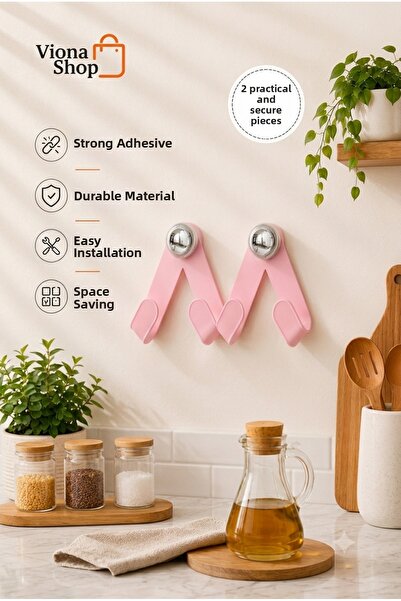 VIVOHOME Set of 2 Kitchen Organizer Pot Lid Plate Holder Strong Adhesive No D...