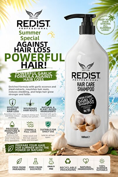 Redist Anti-Hair Loss Shampoo with Garlic for Spilt and Thinning Hair 1000 ml