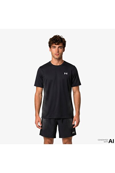 Under Armour تي شيرت تدريب أسود للرجال من Tech Play S