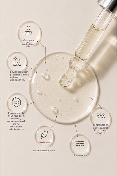 ALYVEA COSMETICS Aha Bha Facial Serum 30 ml – Skin Care Serum Containing Acids