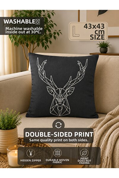Eys Digital Printed Double Sided Cushion Cover 43X43