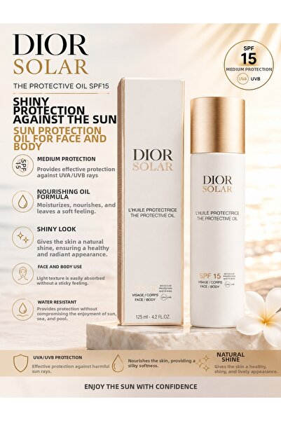Dior Nourishing Care Oil Providing Medium Level Spf15+ Sun Protection for Fac...