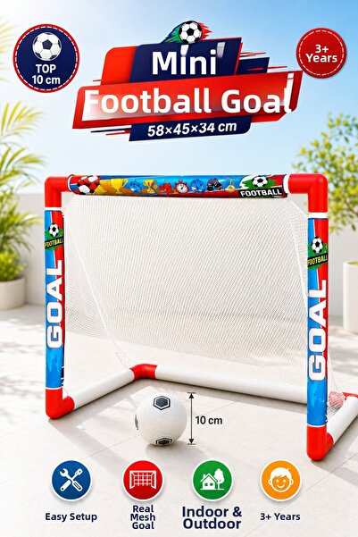 SCOWETTO Yildirim Oyuncak Bulk Football Goal 58×45×34cm – 10cm Football Ball ...