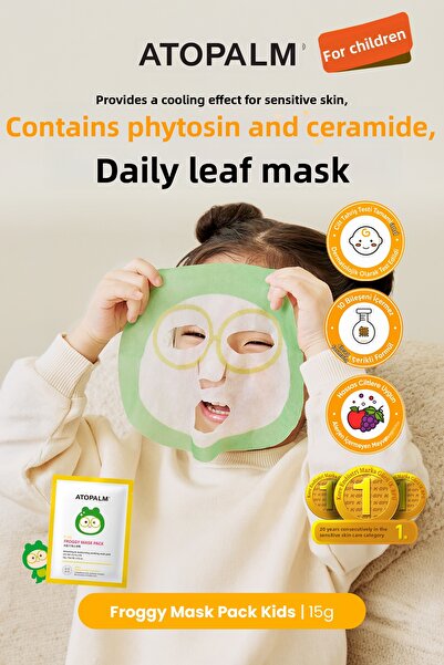 Atopalm Leaf Mask with Cooling Effect on the Skin for Children Froggy Mask Pa...