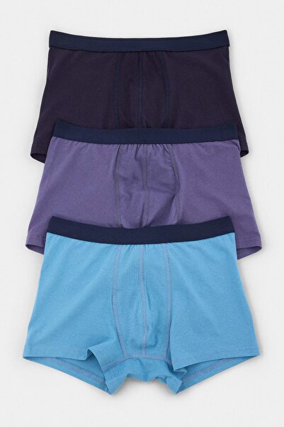 Trendyol Kollektion Blau-lila 3er-Pack flexible Boxershorts TMNAW27BX00001