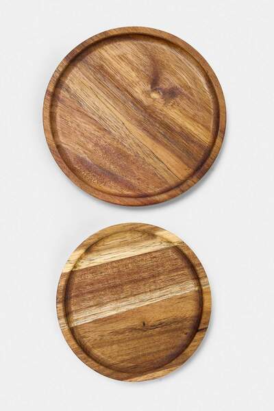 TRENDYOLMİLLA HOME Set od 2 okrugle drvene ploče TPHAW27TBK00006