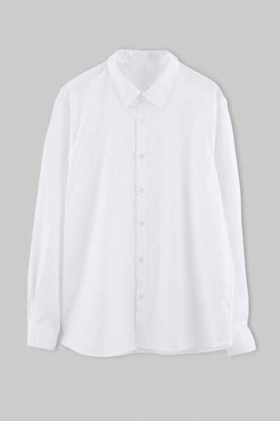 Trendyol Collection White Oxford Regular Men's Large Size Shirt Tmnaw27Ax00005