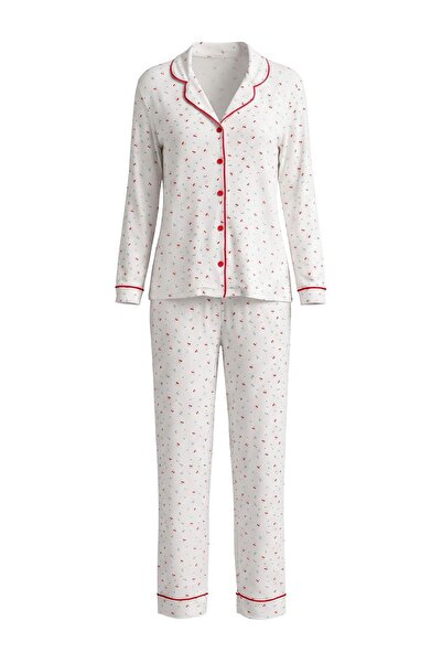 Trendyol Collection White-Multicolor Piping