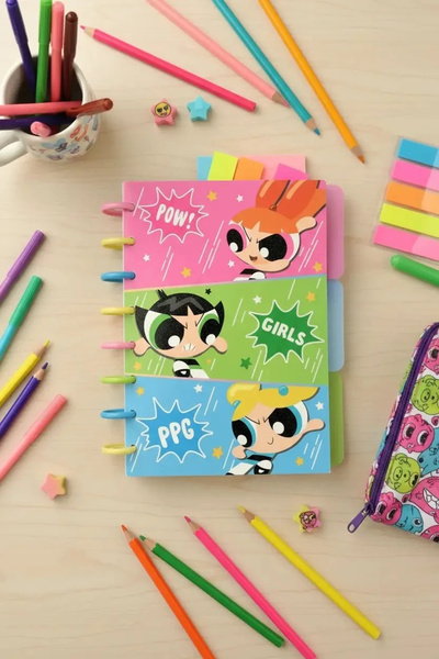 Powerpuff Girls Lisanslı Sert Kapak Spiralli Defter 80 Yaprak 21.4 Cm