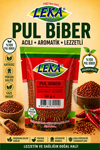 leka baharat Pul Biber – Yöresel & Aromalı Baharat | Acı | 80 g