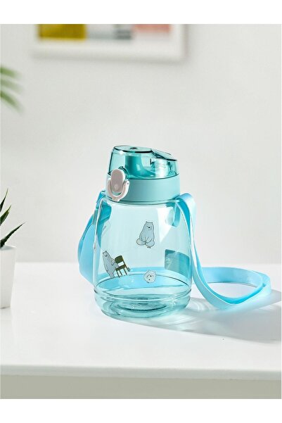 Miniso We Bare Bears Lisanslı Kutup Ayısı Plastik Su Matarası – Sızdırmaz Ask...