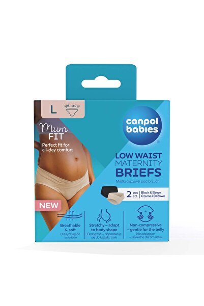 Canpol babies Low-Rise maternity panties, size L, 2 pcs. 78/019