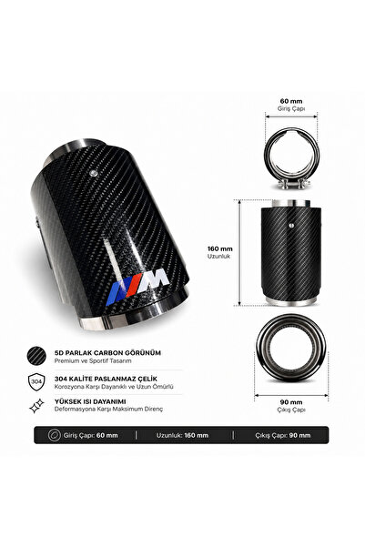Monlion MONLİON EGZOZ UCU M MODEL RENKLİ 90 MM TEKLİ