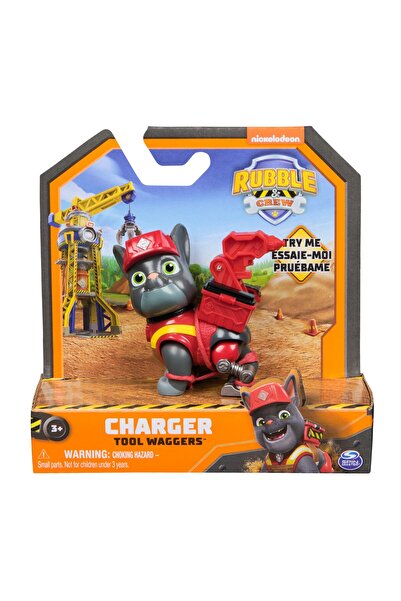 Spin Masters PATRULA CATELUSILOR RUBBLE AND CREW FIGURINA CHARGER 5CM