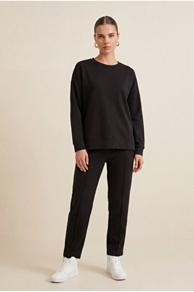 Vintero Home Women's Straight-Leg Tracksuit Set with Stitching Detail