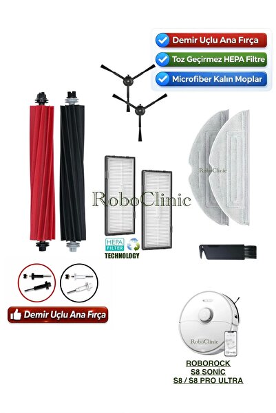Roboclinic Ανταλλακτική βούρτσα συμβατή με Roborock S8 Sonic Mopping Robot Va...