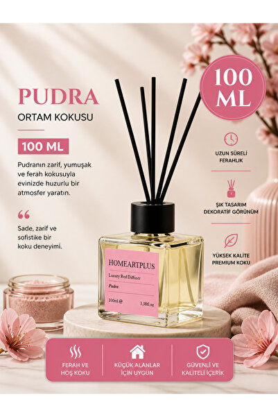 homeartplus pudra Kokulu Beyaz Cubuk oda kokusu 100 ml