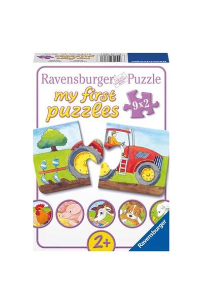 RAVENSBURGER Çocuk Puzzle Ilk Puzzle - Çiftlik - 9x2 puzzle 073337