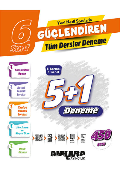 Ankara Yayıncılık 6.Sınıf Ankara Güçlendiren 5+1 Tüm Dersler Deneme / 5 Sarma...