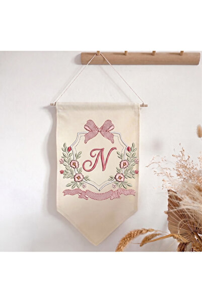Nimini Kids Kişiye Özel Çocuk Odası Dekor Nakışlı Kanvas Duvar Bannerı (25x30...