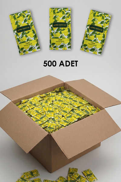 MOUVEMENT Limon Kokulu 500 Adet Kolonyalı Islak Mendil: Canlandırıcı Temizlik