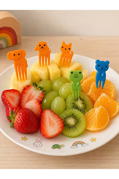 Kişisel Tasarımlar Set of 5 Animal Figured Toothpicks
