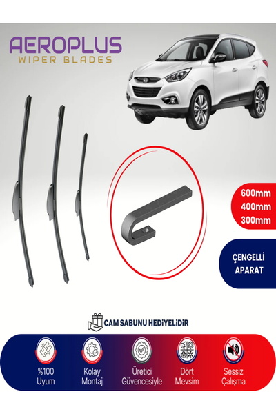 Aeroplus Hyundai Ix35 Ön Arka Muz Silecek Takımı 2010-2014